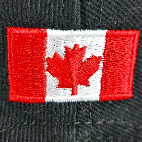 HONDA Trucker Hat Classic Cap Baseball Hat Black White Embroidered Canada Flag - Picture 7 of 10